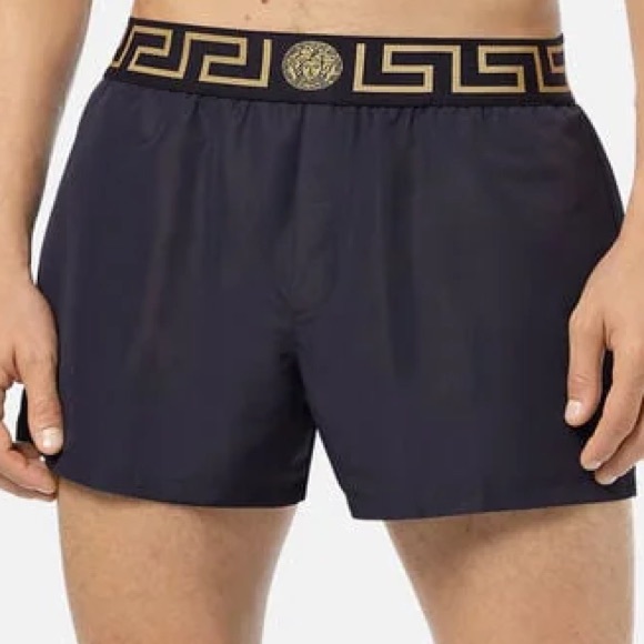 Versace Swim Versace Mens Swim Trunks Swim Shorts Greca Border